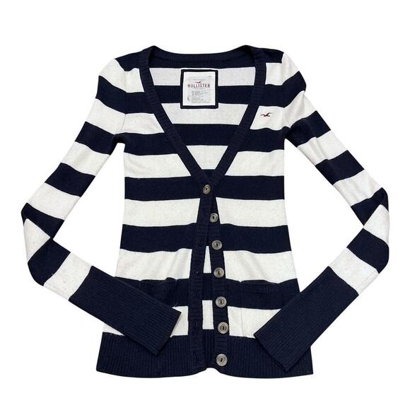 Hollister Sweaters - Y2K Hollister Striped Cardigan